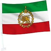 Iran Car Flag, Small Iran Car Flags Banner Iran Car Window Flags Small Former Iran Lion Sun Banner Persia Historic Iranian Fl