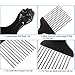 6 x Afro Metal Comb Brush Afro Metal Pick Plastic Hair Handle African Picks Comb Afro Curly Hairstyle Comb (5 Styles)