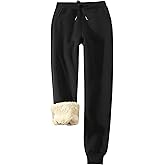 Flygo Women's Sherpa Fleece Lined Joggers Sweatpants Winter Warm Pants with Pockets (XS-2XL)