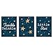 Twinkle Twinkle Little Star - Baby Boy Nursery Wall Art & Kids Room Decor - 7.5” x 10” - Set of 3 Prints