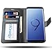 AMOVO Case for Galaxy S9 Plus [2 in 1], Samsung Galaxy S9 Plus Wallet Case [Detachable Wallet Folio] [Premium Vegan Leather] Samsung S9 Plus Flip Case Cover with Gift Box Package (S9 Plus, Black)