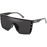 FEISEDY Sunglasses Mens Polarized Women Oversized Flat Top Square Cycling Fishing Golf Hiking Vintage Sun Glasses B2367