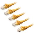 Cable Matters 10Gbps 5-Pack Snagless Cat 6 Ethernet Cable - 5ft, Cat 6 Cable, Cat6 Cord, Ethernet Cord, Yellow