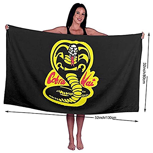 Hidreama-Cobra-Kai-Denim-Dad-Beach-Towel-Soft-Sports-Lightweight-Bath-Towels-for-SwimmingYogaCamping-and-Outdoor-Unisex