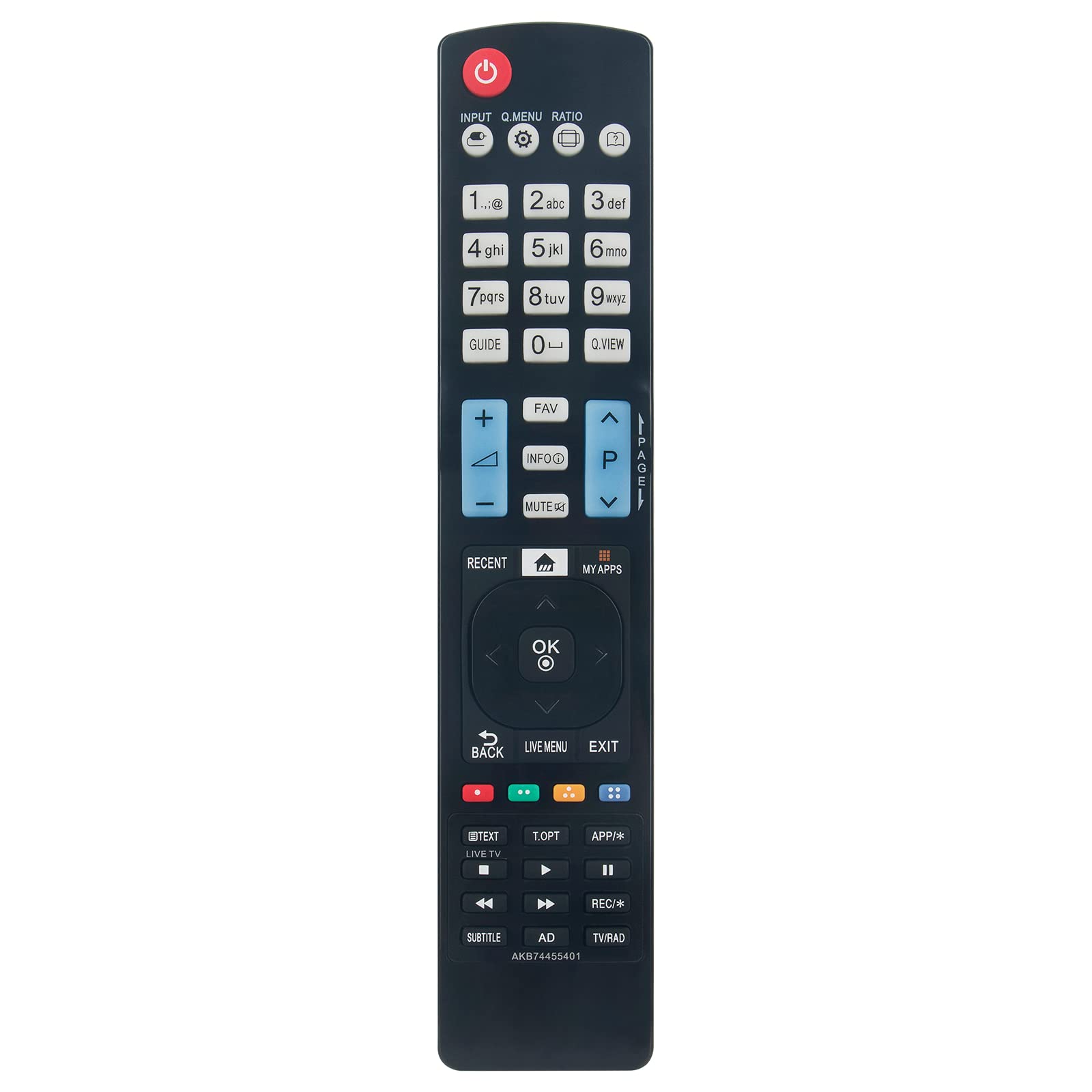 VINABTY AKB74455401 AKB74455403 Remote Control Compatible with LG TV 32LF630V 43LF630V 49LF630V 40LF630 40LF630V 32LF630 32LF631 32LF631V 32LF632 32LM6380PLC 40LF631 40LF632 43LF630 43LF6309 43LF631
