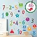 Numbers & Shapes Learning Wall Decals for Kids - Educational Math Classroom Stickers [>30 Cute Art clings] with Free Bird Gift!
