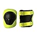 MAXZOLA Kids Protective Pads Knee Pads Elbow Pads Wrist Guards 3 In 1 Protective Gear Set (Green)