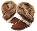 Womens Winter Suede (leather) Snow Ankle Boots Faux Fur Flat Shoes