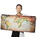 Mouse Pad Extended XXL Gaming Mouse Pad 900x400mm BIFY Large Waterproof Non-Slip Ruber Base World Map Desk Mat Office Work Mat Card Game Table Desk Cover Poker Mat (Yellow map)
