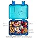 LUNCH2GO Leakproof Bento Lunch Box for kids and toddlers - Reusable 6-compartment container set for children - Preportioned case to pack healthy balanced meals (Blueberry Blue)