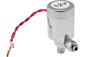 Vixen Horns 1/4" NPT 12V Electric Air Valve (Solenoid) for 3/8" OD Hose 200PSI Train/Air Horn Chrome Plated VXA7468C