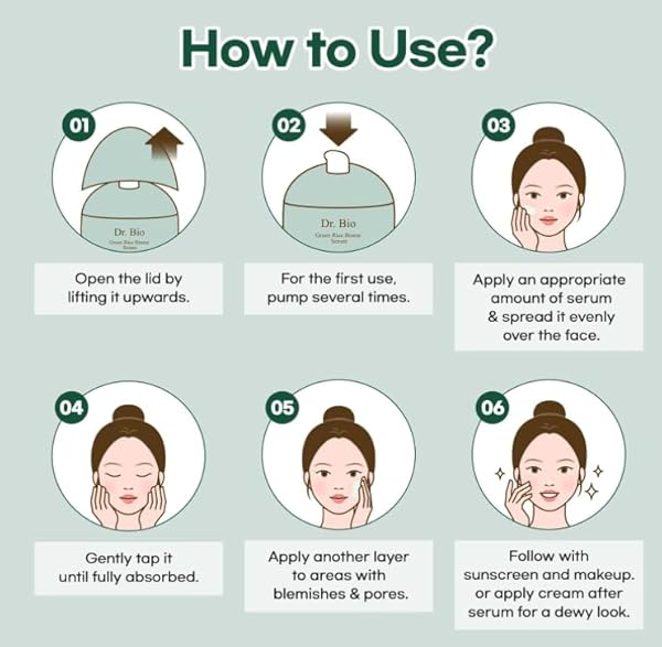 DR. BIO GREEN RICE BIOME SERUM (1.69 FL.OZ) WITH PROBIOTIC, REDUCE DARK SPOTS, TREAT HYPERPIGMENTATION & BLEMISH, RADIANT SKIN, EVEN SKIN TONE, FRAGRANCE-FREE, VEGAN KOREAN SKINCARE FOR SENSITIVE SKIN