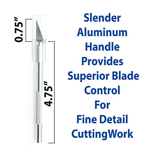 Premium USAMade 1 Hobby Knife + 10 Blades + Comfort Grip Included