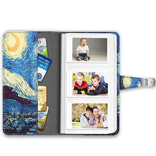 Fintie Wallet Photo Album for Fujifilm Instax - 108 Pockets [Snap Fastener] Photo Album for Fujifilm Mini 9 Mini 8+ Mini 90 Mini 26+, HP Sprocket, Polaroid Camera 3-Inch Film (Starry Night) - Thumbnail 2