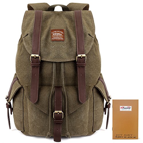 Vintage Canvas Backpack Kaukko Outdoor Travel Hiking Rucksack School