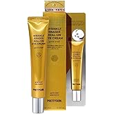 PRETTYSKIN Snail Mucin Eye Cream Roller – Korean Under Eye Cream for Puffiness, Fine Lines, Wrinkles, Dark Circles – Hydrating, Cooling Roll-On with Stainless Steel Tip – 1.01 fl.oz. (Gold Snail)