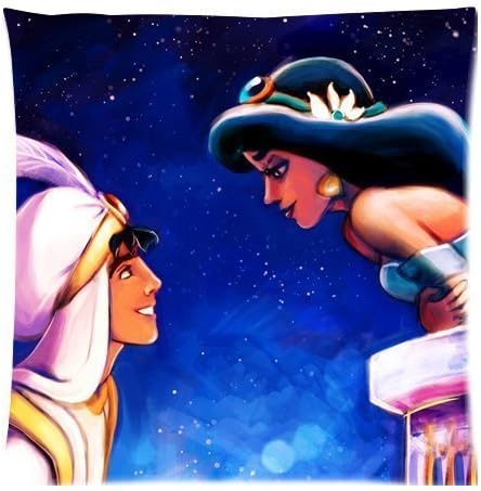 Custom Best Gift Princess Jasmine And Aladdin Zippered Pillow Cases 18 X 18 (Twin Sides) College Of The Wind By Sunrise