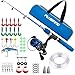 Kids Fishing Pole,Light and Portable Telescopic Fishing Rod and Reel Combos for Youth Fishing by PLUSINNO (Blue Handle with Bag, 115CM 45.27In)
