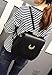 StillCool Cosplay Moon Backpack Bag Purse, PU Leather Cat Ear Shape, Fashion Women Girls Handbag Shoulder Bag Rucksack (Black Backpack)