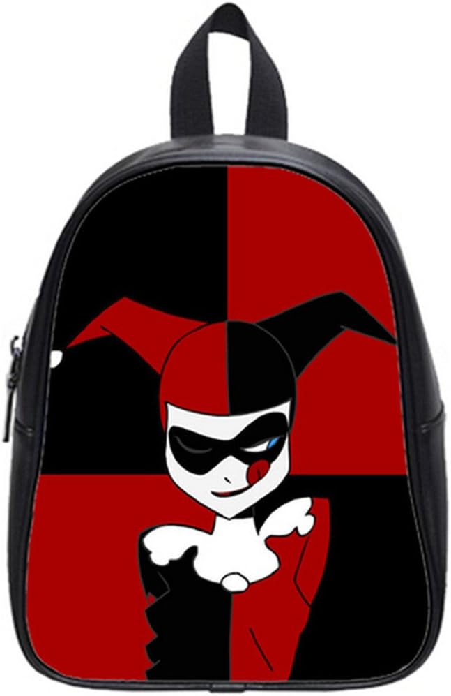 High-Grade PU Leather Backpack Outdoor Bag Daypack Harley Quinn Print Large