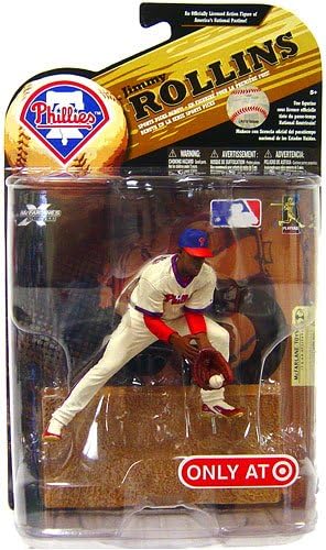 McFarlane Toys MLB Sports Picks Series 24 (2009 Wave 1) Exclusive Action Figure Jimmy Rollins (Philadelphia Phillies) Throwback Uniform and Blue Hat