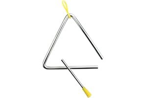 Onwon 5" Music Triangle Children's Musical Steel Beater with Striker Percussion Instrument Set