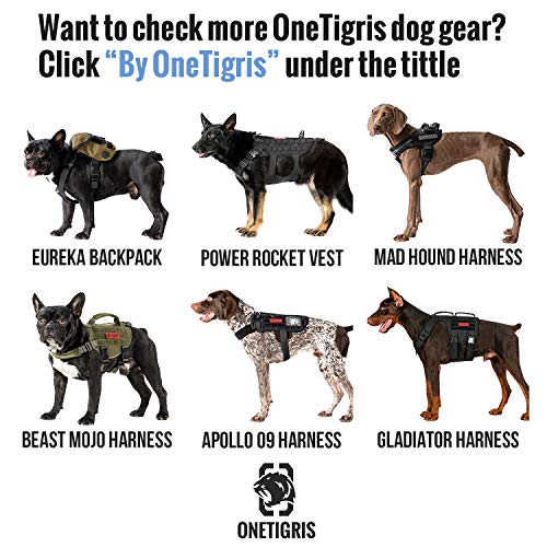 Milltary Dog Vest Tactical Dog Harness, K9 Harness for Large Dogs with MOLLE and Grab
