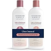 Veterinary Formula Ultra Oatmeal Shampoo + Conditioner Bundle, 17 oz Each | Complete moisturizing care with colloidal oatmeal and jojoba for soft, shiny and hydrated dog and cat coats