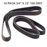 3/4”x12” 120 Grit 10 Pk Silicon Carbide Sanding and Knife Sharpening Belts Fits Ken Onion Work Sharp