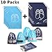 Household Travel Dust-proof Shoe Organizer Bags,Drawstring,Transparent Window,Cherioll Pack of 10