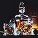 ELIDOMC 5PC Twist Whiskey Decanter Set, Crystal Whiskey Decanter With 4 Double Bourbon Glasses, 100% Lead Free Whiskey Decanter And Glass Set