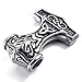 INBLUE Men's Stainless Steel Pendant Necklace Silver Tone Irish Celtic Knot Triquetra Amulet -with 23 inch Chain