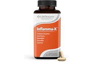 LIFESEASONS Inflamma-X - Inflammation Support Supplement - Turmeric Boswellia & Bromelain - Soothes Aches & Chronic Discomfort - Reduces Swelling & Inflammatory Compounds - 60 Capsules