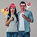 Valentines Day Photo Booth Props Kit - Large Size, NO DIY Needed- Valentines Photo Props - Valentine's Day Party Supplies Favors -31PCS