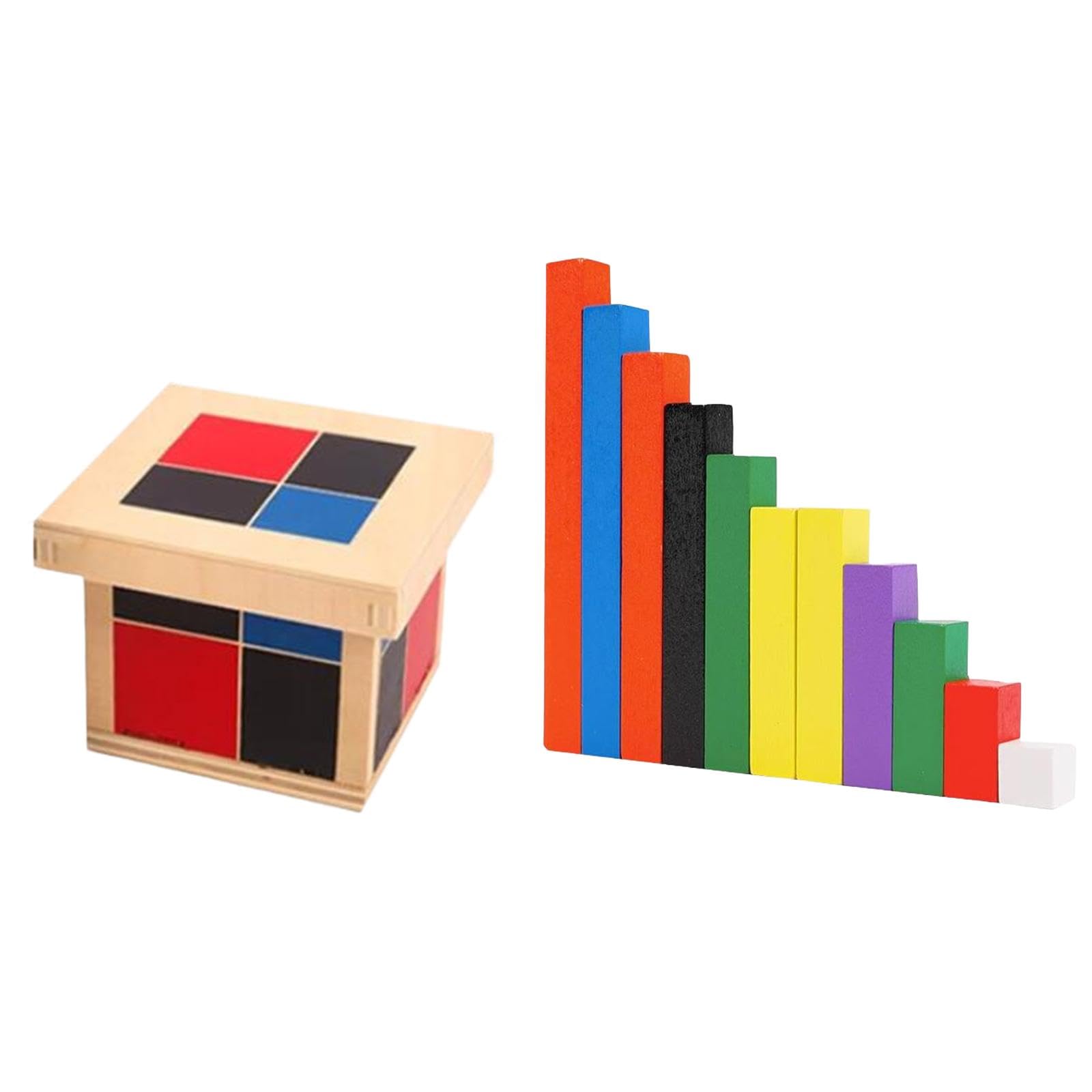 Baoblaze Textured Educational Toys for Preschool Children, Binomial and Trinomial Cube Maths Toys, Wooden Shape Sorting Toys for Toddlers, Early Learning Tool for Nursery and Home