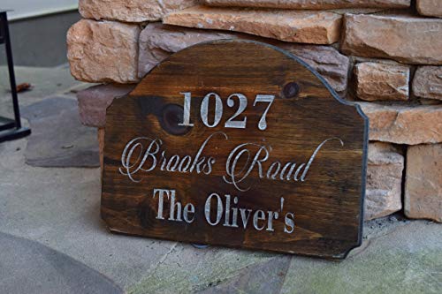 Address Sign - Address Plaque - Rustic Home Decor - Personalized Gift - Outdoor Address Sign - Family Established Sign - Engraved Address