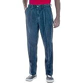 Creekwood Full Elastic Waist Twill Pants for Big and Tall Mens - 100% Pure Cotton