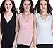 CAKYE Women Nursing Tank Top Camisole Sleep Bra For Maternity / Breastfeeding (Medium: Fits for Weight 120-145 lb, Black + Pink Dot + White (3pcs))