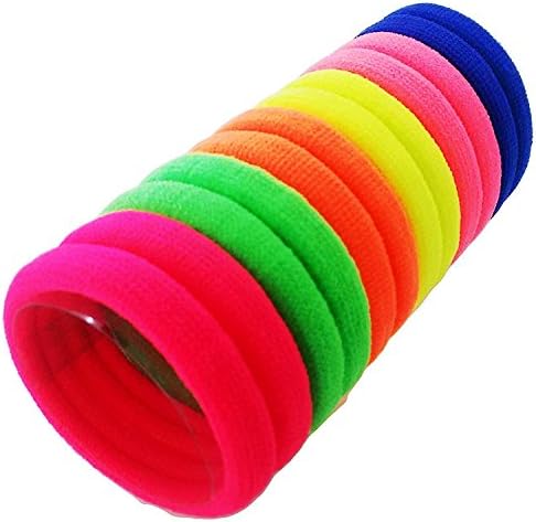 Attire Fashions 100pcs 8mm Mix Colors Girls Elastic Hair Ties Bands Rope Ponytail Holders Headband Scrunchie Hair Accessories