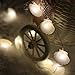 ER CHEN Newest 40 LED Sea Shell,10Ft Long Indoor&Outdoor Waterproof Battery Operated Silver Wire String Lights with Remote&Timer
