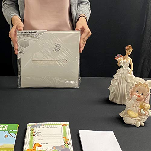 Tytroy White Money Box Wedding Reception Decoration Wishing Well Party Favor (2 pc)