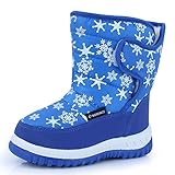 CIOR Winter Snow Boots for Boy and Girl Outdoor Waterproof with Fur Lined(Toddler/Little Kids)