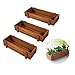 Wooden Plant Seeds Box, 2 Colors Randomly Indoor Outdoor Windowsill Kitchen Garden Herb / Flower Planter Trough (3Pcs)