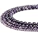 RUBYCA Wholesale Natural Amethyst Gemstone Round Loose Beads for DIY Jewelry Making 1 Strand - 8mm