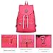 ZYSUN Women's Nylon Bags Durable Daypack Washable Light Weight Travel Backpack (watermelon red)