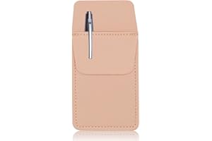 Dohia Pocket Protector PU Leather Pocket Pen Holder Organizer Pouch for Shirts Lab Coats Pants Pen Sleeve D1-JYPGBT (Pink)