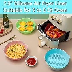 BTSHOW Air Fryer Silicone Liners 8 INCH 2