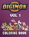 DIGIMON: Coloring Book for Kids and Adults 40 illustrations (Volume 1)