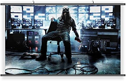 POSTUP Action Adventure Game Watch Dogs Hanging Wall Scoll Fabric Decorative Horizontal Poster (21.6" x 13.8") - PUWATCHD05