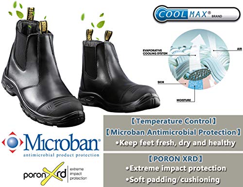 image for diig Work Boots for Men, Steel Toe Waterproof Working Boots, Slip Resi